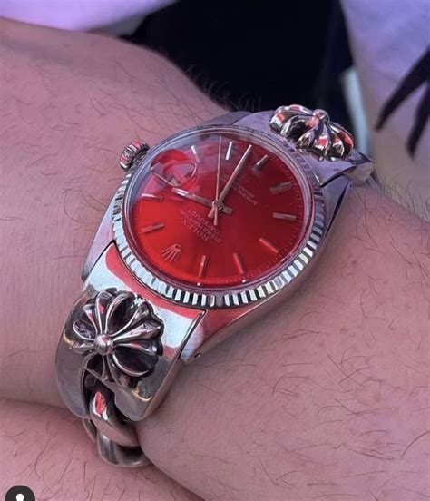 rolex chrome hearts red|chrome hearts rolex watch price.